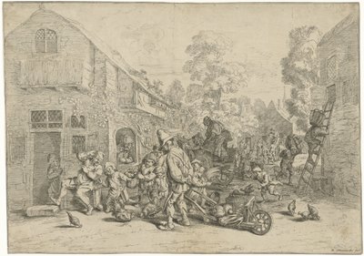 Haanengevecht door Mathys Schoevaerdts